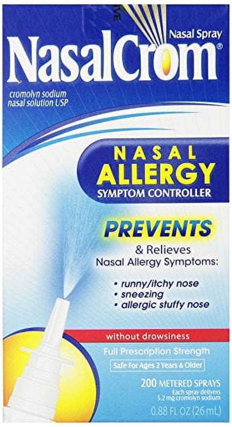 6 Pack Nasal Crom Nasal Allergy Symptom Controller Spray 88 Fl Oz Each