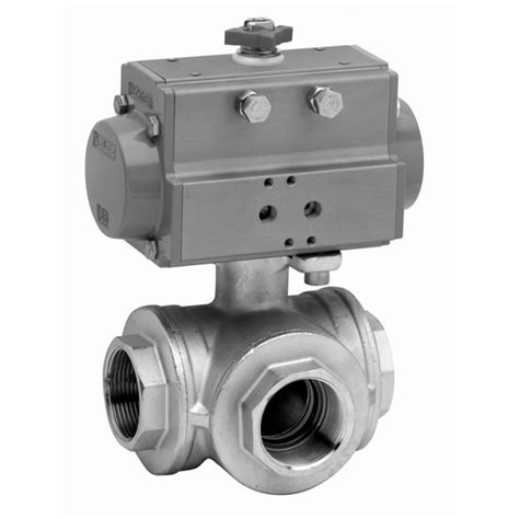 Pneumatically Actuated 3 Way Brass Ball Valves Camozzi Automation Ltd