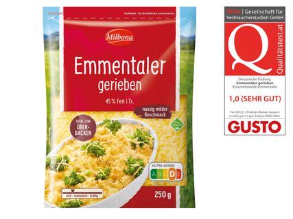 Milbona Emmentaler Gerieben Kaufen Lidl