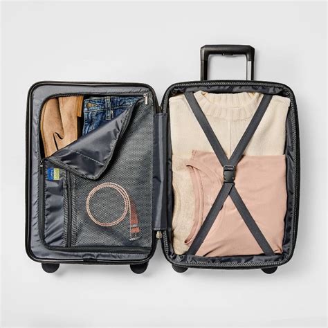 Hardside Carry On Spinner Suitcase Beige - Open Story™️ : Target