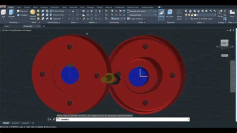 Autocad Tutorials Flange Coupling Assembly Youtube