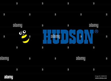 Hudson Soft, Logo, Black Background Stock Photo - Alamy