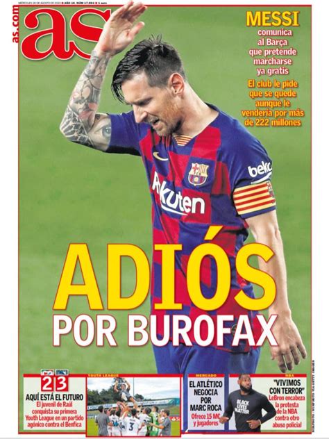 La Portada Del Diario As 26 08 2020