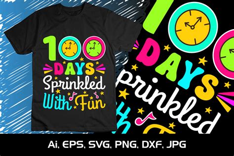 100 Days Sprinkled With Fun Svg T Shirt Graphic By Suptentech03