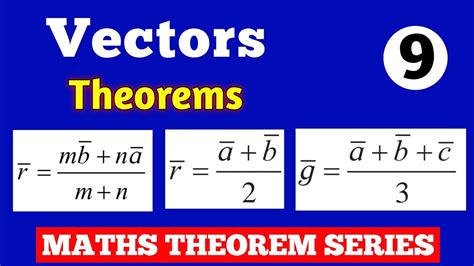 Theorems Of Vectors Section Formula Midpoint Formula Centroid Formula Class 12th Youtube