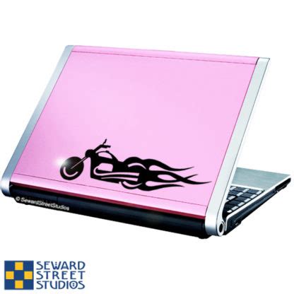 Flaming Motorcycle Vinyl Decal – Seward Street Studios