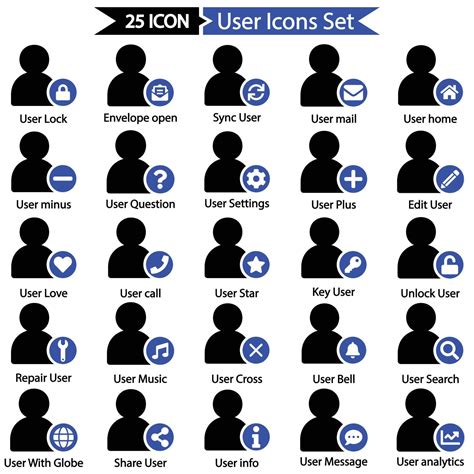 user icons set  vector art  vecteezy