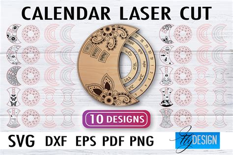 Calendar Laser Cut SVG | Home SVG Design | CNC files By Fly Design | TheHungryJPEG