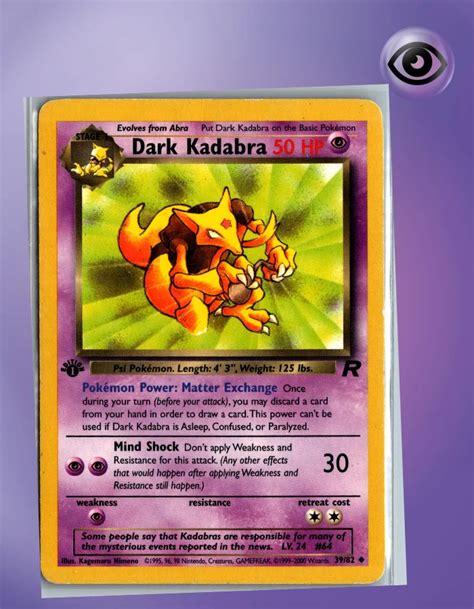 Dark Kadabra Team Rocket First Edition MP TCG Coleccionistas