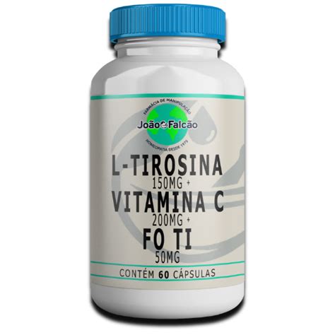 L Tirosina 150Mg Vitamina C 200Mg Fo Ti 50Mg 60 Cápsulas