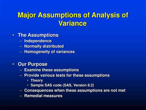 PPT - The Assumptions of ANOVA PowerPoint Presentation, free download ...