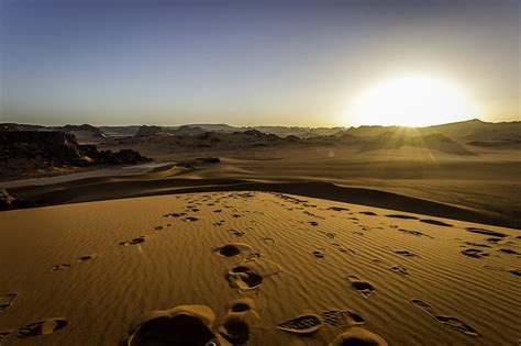 Earth Desert Africa Algeria Dune Landscape Sahara Sand Tassili N Ajjer Hd Wallpaper