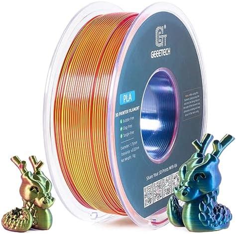 GEEETECH Tricolor Silk PLA Filament 1 75 Mm 3D Printer Filament 1 Kg