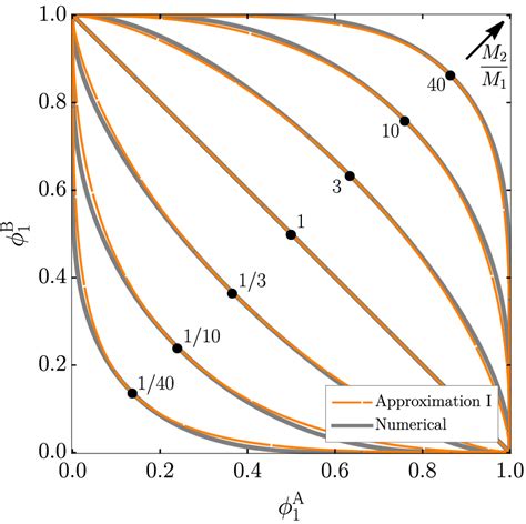 The Relation Between The Binodal Concentrations Of Component 1 In The