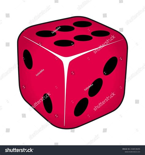 Dice Illustrationisolated On White Backgroundtop View Stock Vector