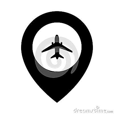 Airplane Travel Concept With Pins For Maps Gps Points Location Marker