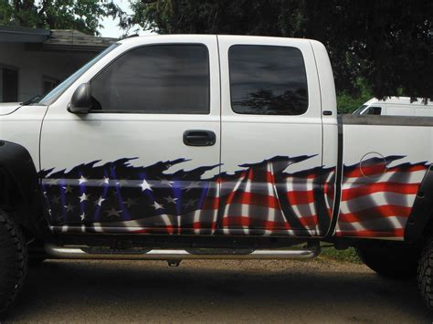 American Flag Wave Car Truck Half Wrap Truck Wraps Graphics