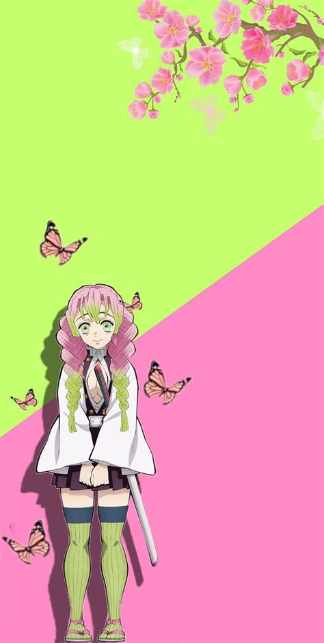 Mitsuri Aesthetic Anime Green Pink Hd Phone Wallpaper Peakpx | The Best ...