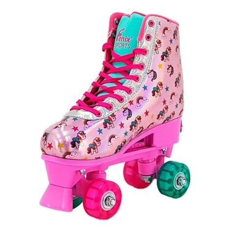 Patins Quad Roller Skate Ajust Vel Luz Unic Rnio Fenix Submarino