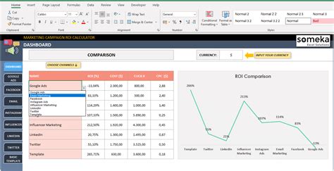 Marketing ROI Calculator Excel Template