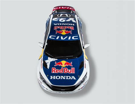 Blue And White Red Bull Honda Civic Racing Car HD Wallpaper Wallpaper