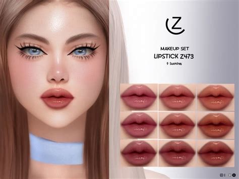 Zenx Makeup Set Lipstick Z In Sims Cc Makeup Makeup Cc