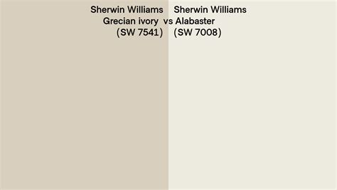 Sherwin Williams Grecian Ivory Vs Alabaster Side By Side Comparison