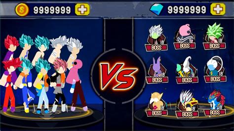 Stickman Warriors Story Mode Hearts Vegito Vs Beerus Whis YouTube