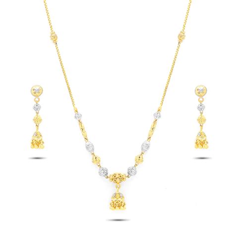 K Gold Two Tone Necklace Set G Queen Of Hearts Jewelry