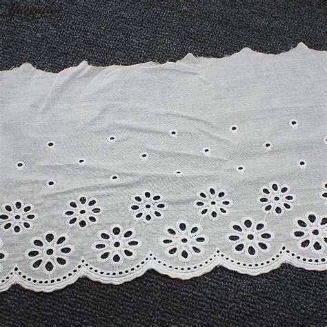 Yackalasi 100 Cotton Lace Fabric Eyelet Embroidery Lace Ribbon Swiss