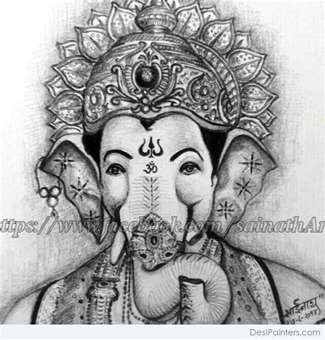 Lord Ganesha Pencil Drawing