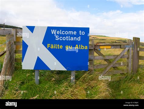 Scotland England Border Sign High Resolution Stock Photography and ...