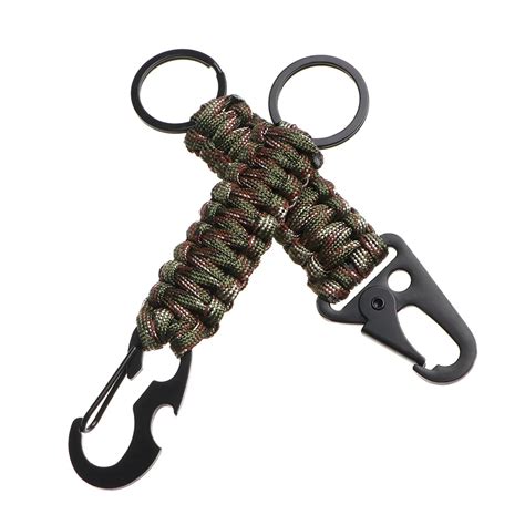 Style 2 Army Green Porte clés de Camping en plein air anneau