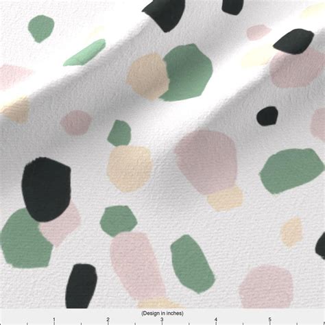 Colorful Confetti Terrazzo Fabric Terrazzo Imaginary Etsy Fabric