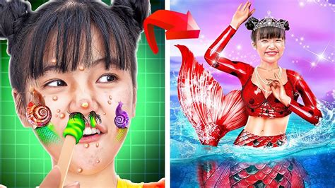 Extreme Mermaid Makeover From Ugly To Become Beauty Ladybug Mermaid