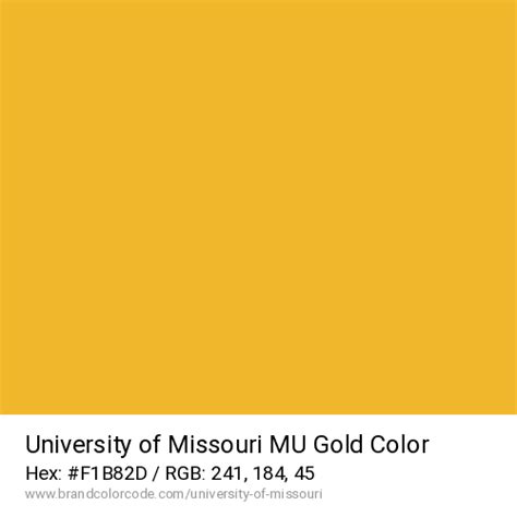 University of Missouri Brand Color Codes » BrandColorCode.com