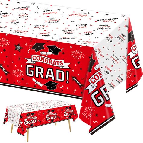 Oigco Graduation Party Decorations Congrats Grad Graduation Tablecloth