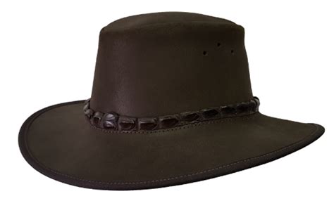 Oiled Suede Safari Hat With Croc Trim Safarisuppliesthis Oiled Suede