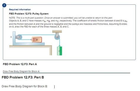 Solved Fbd Problem F Pulley System Note This Is A Chegg