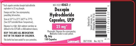 Doxepin Capsules - FDA prescribing information, side effects and uses