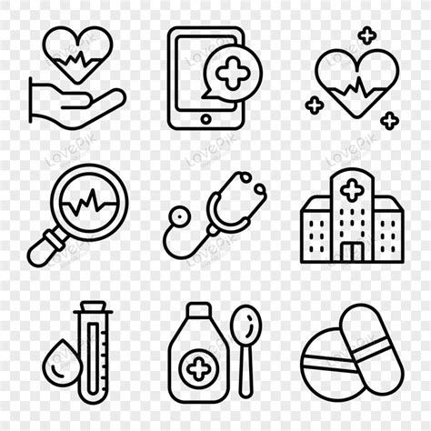 Pack Of Healthcare Linear Vector Icons, Potion, Linear, Heart Care PNG ...