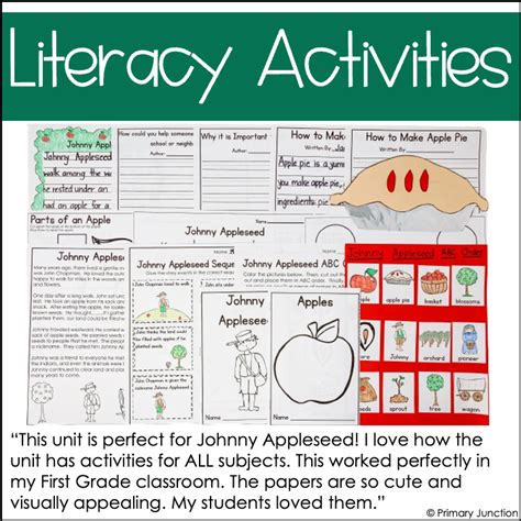 Johnny Appleseed Literacy Math Activities Craft Life Cycle