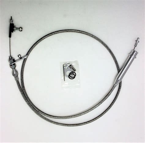 CHEV TURBO 350 KICKDOWN CABLE BRAIDED STAINLESS STEEL