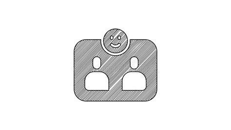 Black Line Friends Forever Icon Isolated On White Background