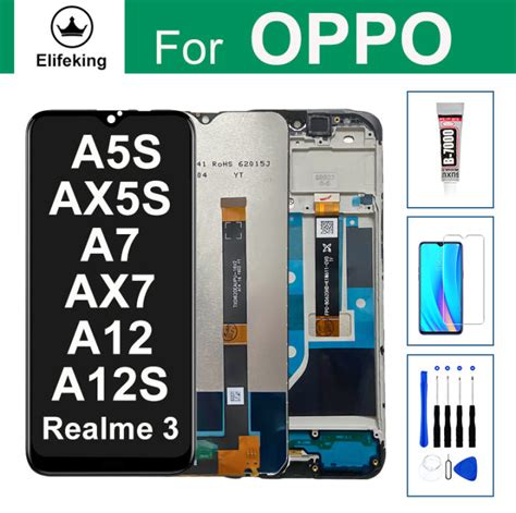 100 Tested For Oppo A5S AX5S A7 AX7 A12 A12S Realme 3 LCD Display