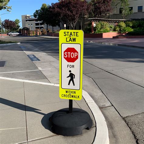 Yield To Pedestrians State Law Sign And Post Kit R1 6a SKU X R1 6A KIT