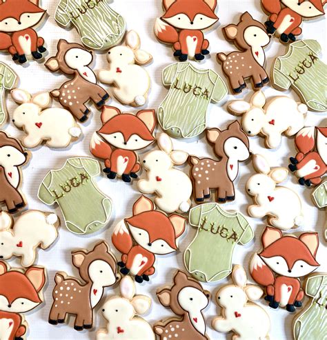 Woodland animals baby shower cookie set – Artofit