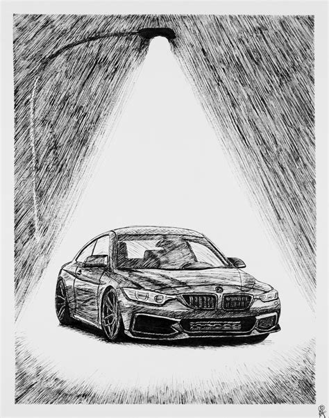 BMW M4 Drawing Pen and Ink Original Drawing Hand-made Art - Etsy