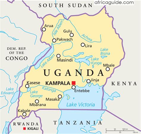 Uganda Political Map