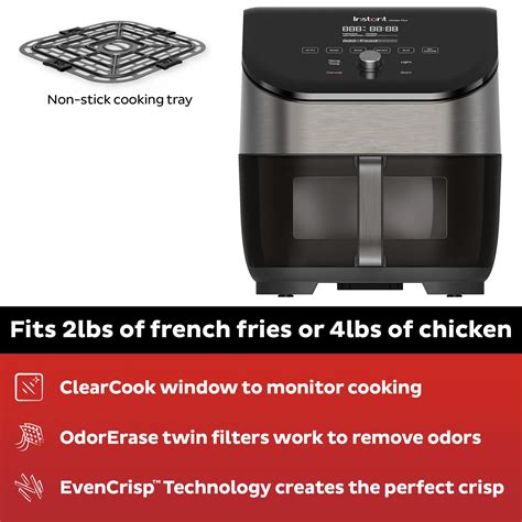 Instant Pot 6 Quart Air Fryer Oven From The Makers Of Instant With Odor Erase Technology